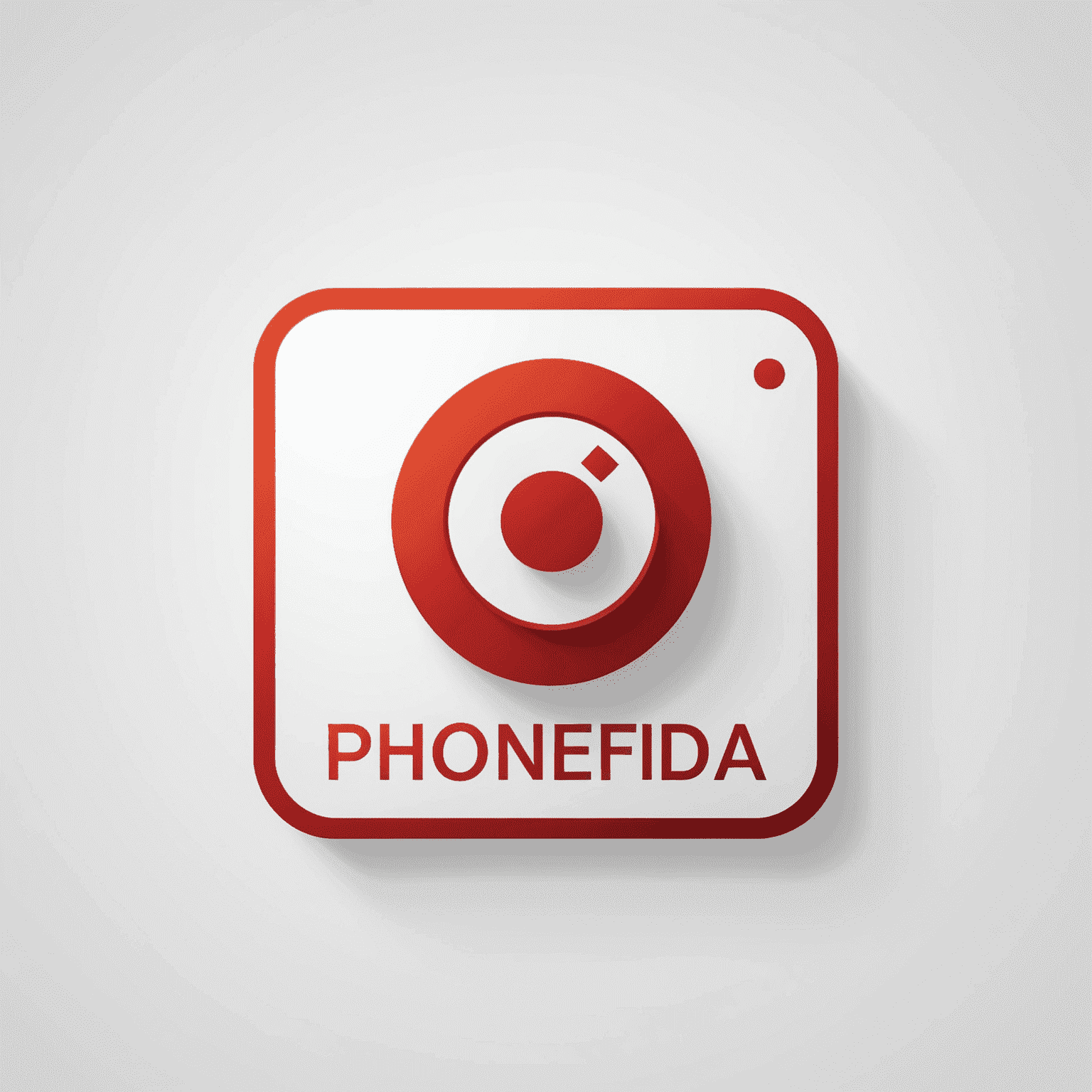 Logo Phonefirfeda - czerwony napis na białym tle