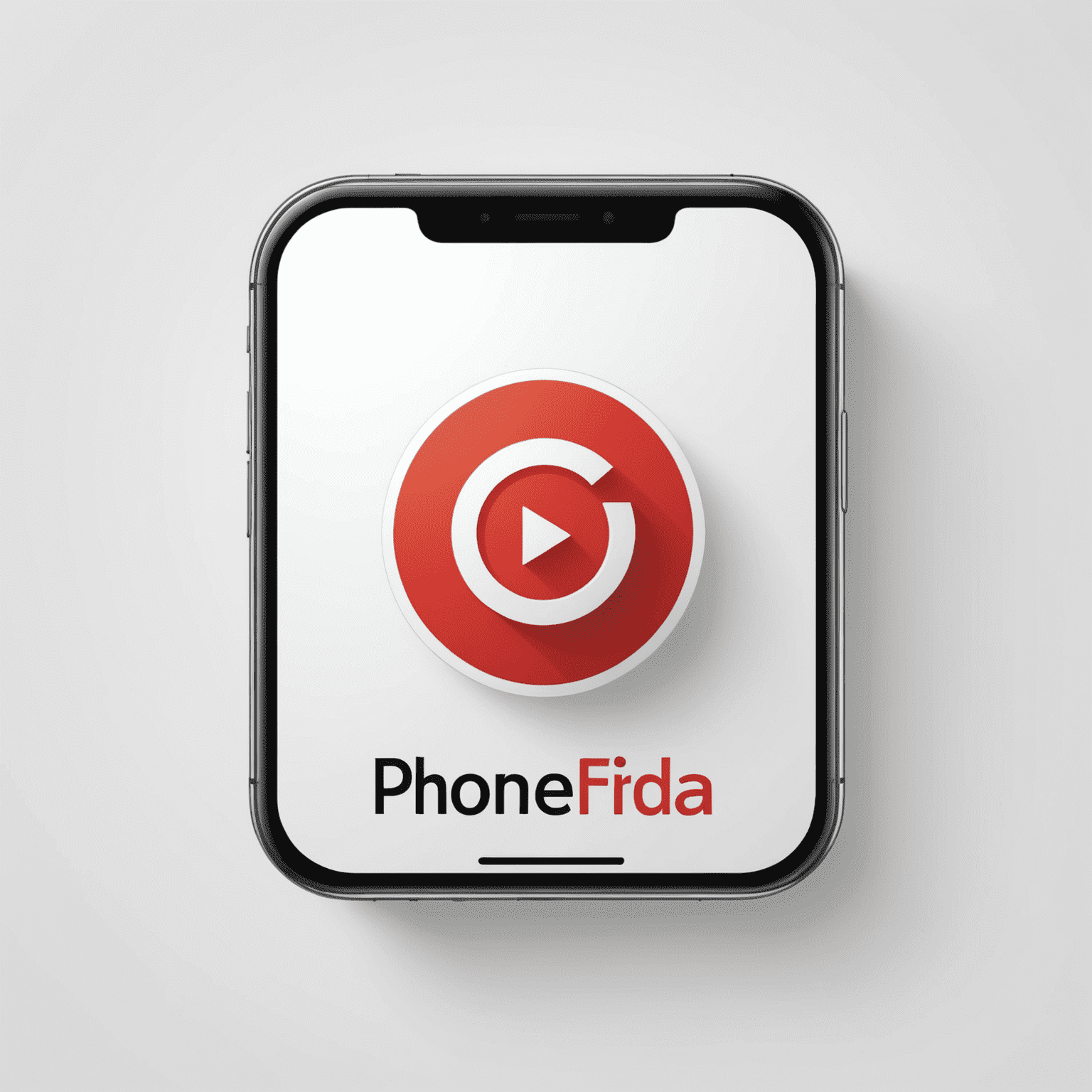 Logo Phonefirfeda - czerwony napis na białym tle