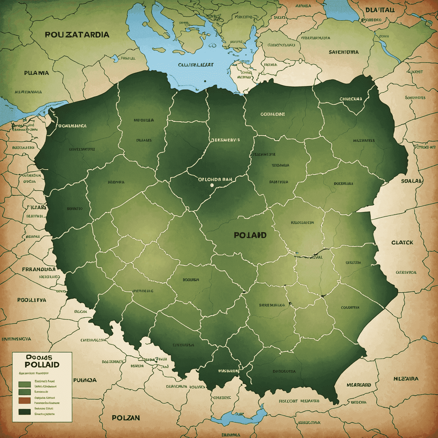 Mapa Polski z zaznaczonymi nowymi obszarami zasięgu sieci Plus